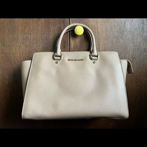 Tan structured Michael Kors purse